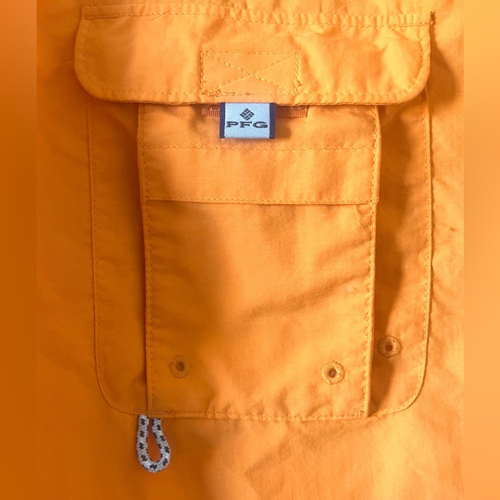 Columbia Women’s Orange Long-Sleeve Button-Down Shirt - Picture 9 of 13